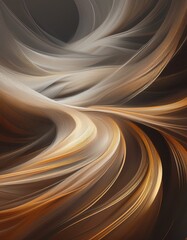 Abstract swirls of brown and gold create a dynamic flow of energy and movement.