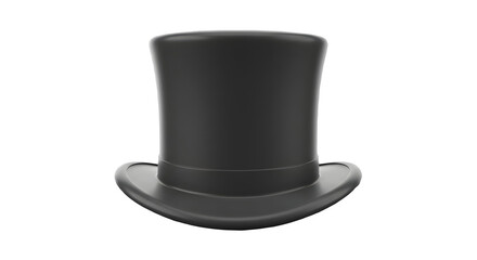 Classic top hat, timeless elegance. Isolated on white or transparent background