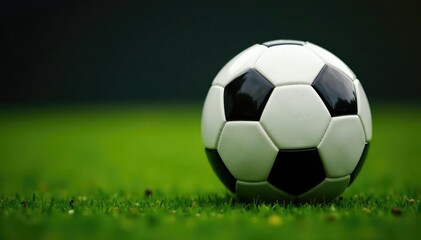Fototapeta premium Classic black and white soccer ball, Brazil design , background, design