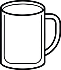 vector illustration of a mug