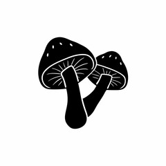 creative details Outline silhouette Mushroom icon Vector Illustration 