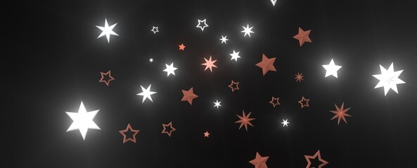 XMAS Glossy 3D Christmas star icon. Design element for holidays. -