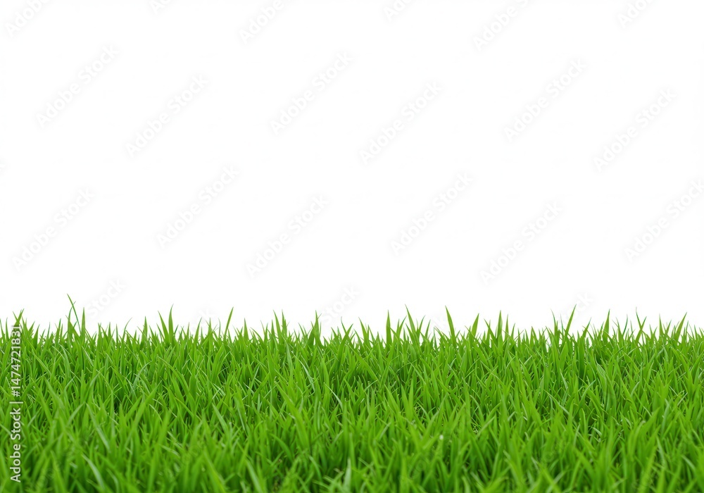 Poster a vibrant green grass patch against a stark white background creating a contrasting visual effect se