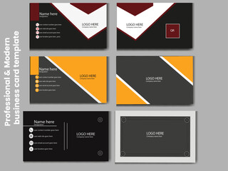 Professional & modern business card design template