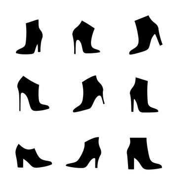 set of female shoes