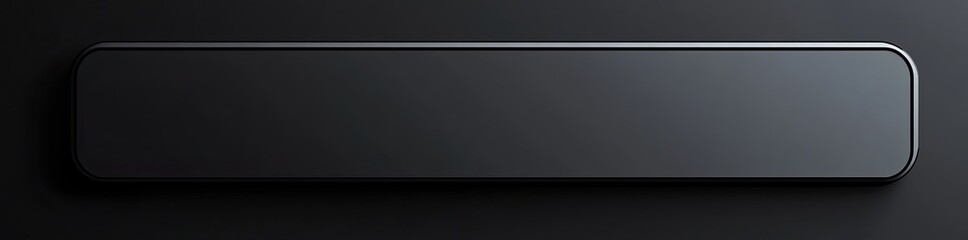 Rectangular black button on dark background