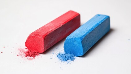 Two Crayons, Red and Blue (1)