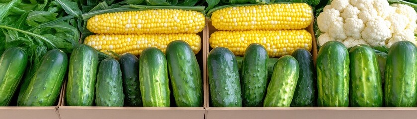 Fresh vegetables display at local market vibrant produce high quality natural setting