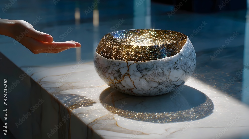Aufkleber person gently touching a candle with soft flame creating a warm and inviting atmosphere