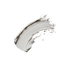 Abstract White Paint Stroke on Transparent Background