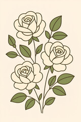 seamless pattern with roses