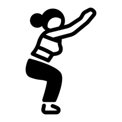 This Chair (pose) icon is suitable for Yoga, Mindfulness, Healthy Lifestyle, etc