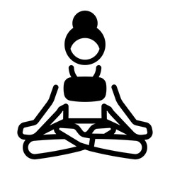 This Lotus (pose) icon is suitable for Yoga, Mindfulness, Healthy Lifestyle, etc