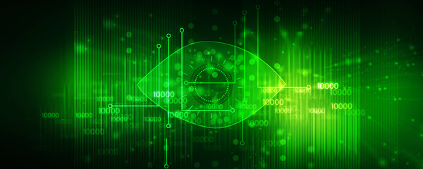 2d illustration Abstract futuristic electronic circuit technology background