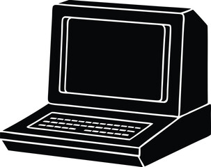 old computer vector icon