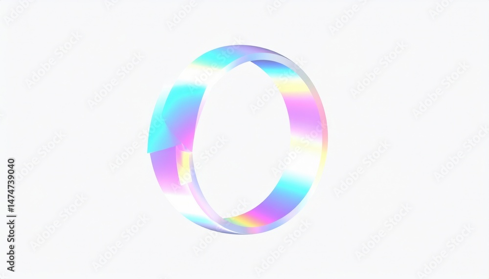 Poster dynamic light refraction of a circular prism studio space digital art abstract environment close-up 