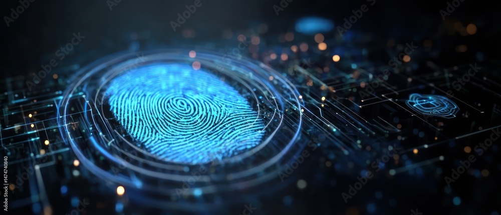 Poster fingerprint scan on a circuit board
