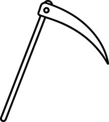 scythe icon vector illustration