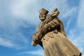Town of Rottweil Baden Wurttemberg Germany.  Religious statue of limestone.