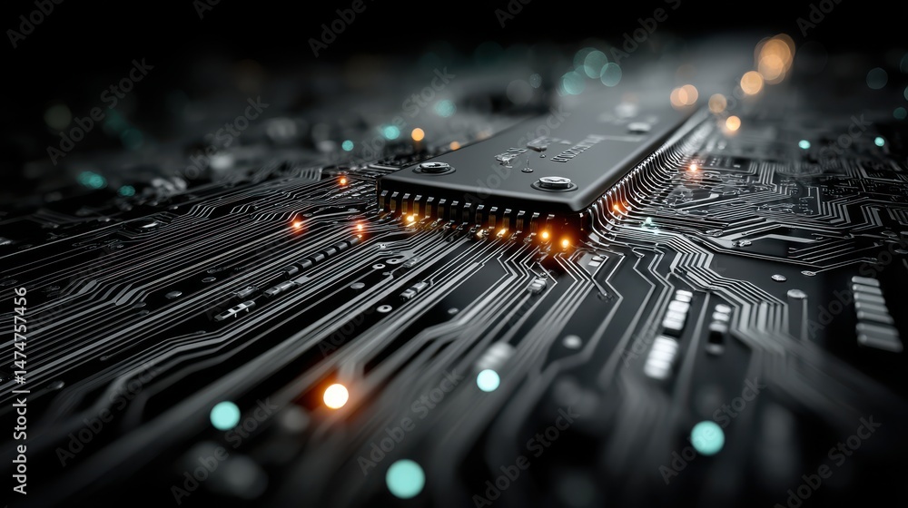 Poster vector design circuit board illustration abstract modern futuristic engineering science technology background hi tech digital connect communication high technology concept.stock image