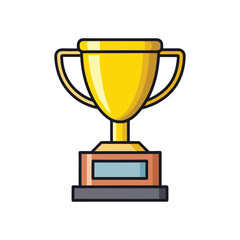 A vector illustration of Sports Trophy on white background