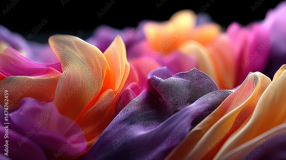 Poster violet and orange silk texture elegant background generative ai