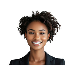 Confident and Smiling Black Businesswoman Portrait