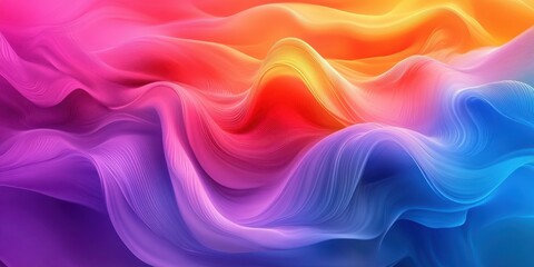 Obraz premium Vibrant waves of color creating a mesmerizing abstract landscape in an artistic display