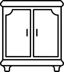 vector illustration of a wall mounted