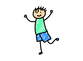 set of an Crayon Doodle Kids Boy