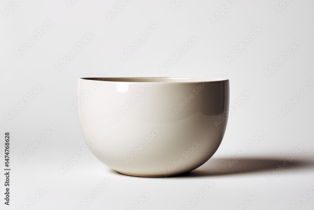 Leinwandbilder Elegant ceramic bowl placed on a minimalistic background highlighting its design and color in soft lighting