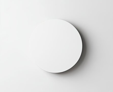 Blank white circle against a white background.  Simple, clean, and minimalist design