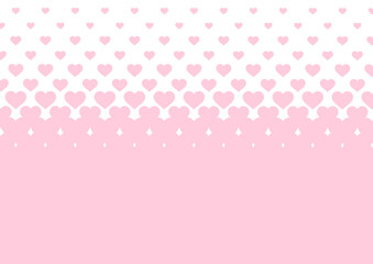 ピンクのハートのハーフトーン	
