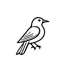 Obraz premium black and white animal line art vector