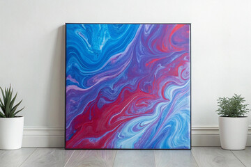 Abstract art painting landscape. Modern art background
