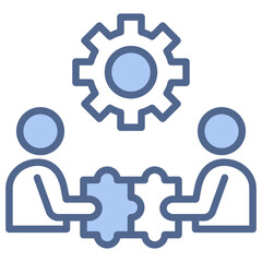 Collaborative Blue Icon