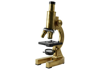 Antique Brass Microscope: Vintage Science Model