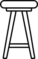wooden stool vector illustration