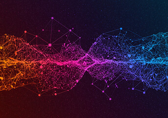 Vibrant Particle Wave Background