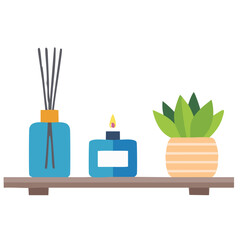  Aromatherapy with Essential Oils and Diffuser Vector