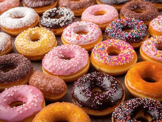 Delicious Assorted Donuts - Sweet Treats and Bakery Delights