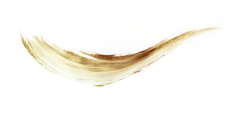 Abstract golden paint stroke, flowing design