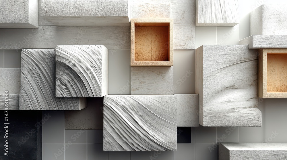 Poster white squares textur surface.stock image
