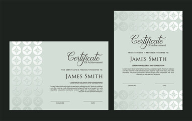 Certificate of Achievement Template with Pattern Design