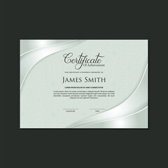 clean and modern certificate design in shades of grey and white, suitable for recognition and awards.