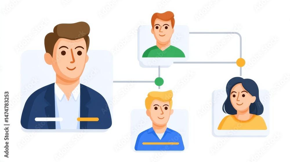 Aufkleber professional crm interface showcasing interconnected user profiles and relationships