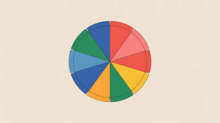 Obraz premium Abstract Colorful Wheel Graphic Design Element for Branding and Marketing