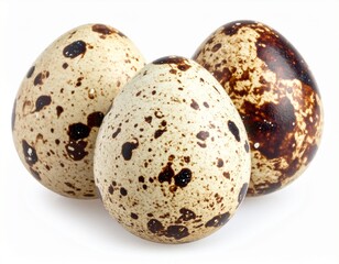 Fototapeta premium quail eggs isolated on white