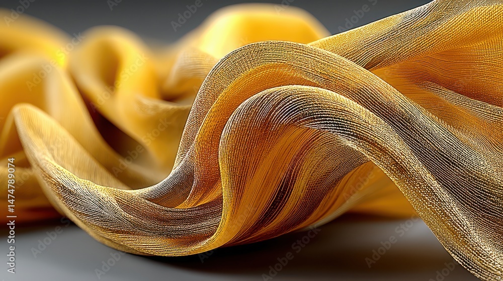 Poster yellow silk texture elegant background generative ai.stock image