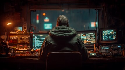 Obraz premium hacker